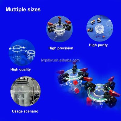 Qualität  Customized Corrosion Resistant Highly Transparent Double Layer Quartz Reactor for Science Lab Glassware Fabrik