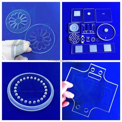 Qualität  High Purity SIO2>99.99% Fused Quartz Plate with 92% Light Transmittance and ±0.02mm Tolerance Fabrik