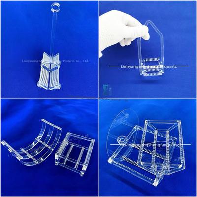 Qualität  High-temperature resistant transparent quartz glass tube quartz boat Fabrik