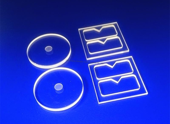 Qualität  Polished Surface Fused Silica Glass , Silica Glass Plate Transparant glass milling visible light transmittance Fabrik