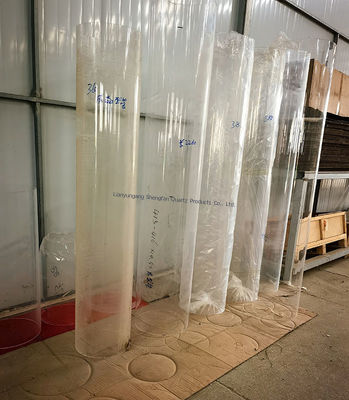 Transparentes Quarzglasrohr mit hoher Durchlässigkeit mit guter elektrischer Isolierung und Korrosionsbeständigkeit