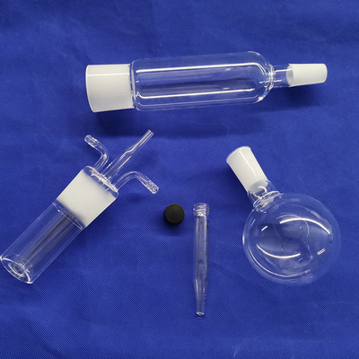 Kundengebundener klarer Quarz-Glasrohr-Reaktor mit Gurt-reibendem Mund