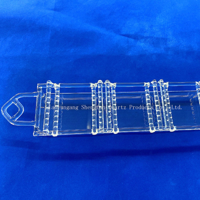 Persönlich angepasster transparenter Halbleiter Photovoltaik-Fusionssilika-Boot Quarz Glaswaferträger