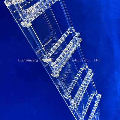 Persönlich angepasster transparenter Halbleiter Photovoltaik-Fusionssilika-Boot Quarz Glaswaferträger