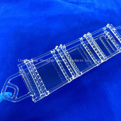 Persönlich angepasster transparenter Halbleiter Photovoltaik-Fusionssilika-Boot Quarz Glaswaferträger