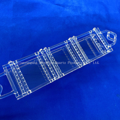 Persönlich angepasster transparenter Halbleiter Photovoltaik-Fusionssilika-Boot Quarz Glaswaferträger
