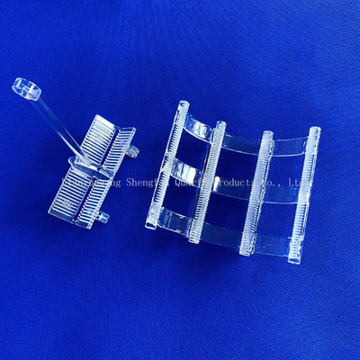 Quarz-Instrument Halbleiter Einfügen Schlitze Quarz Wafer Träger Quarz Glasboot