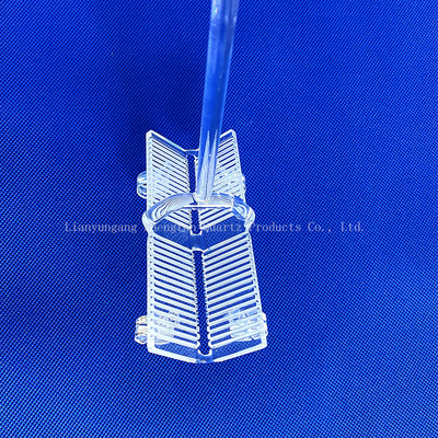 Quarz-Instrument Halbleiter Einfügen Schlitze Quarz Wafer Träger Quarz Glasboot