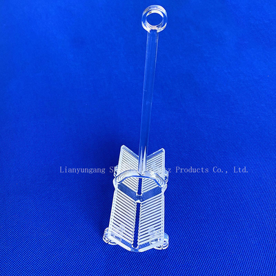 Hochreine, hitzebeständige, geschmolzene Quarzglas-Boot-Wafer-Träger für Halbleiter