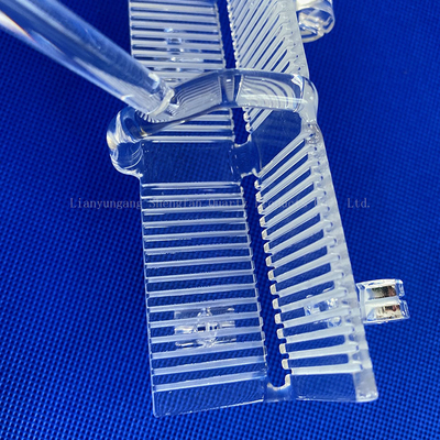 Persönlich angepasster transparenter Halbleiter Photovoltaik-Fusionssilika-Boot Quarz Glaswaferträger