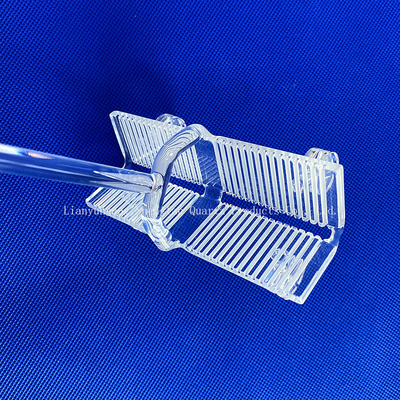 Quarz-Instrument Halbleiter Einfügen Schlitze Quarz Wafer Träger Quarz Glasboot