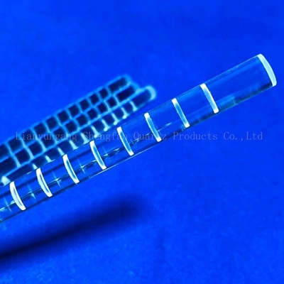 CNC-Finish-Quarzglasstab, der optischen Zylinder klar verschmolzen für Solarhalbleiter fräst