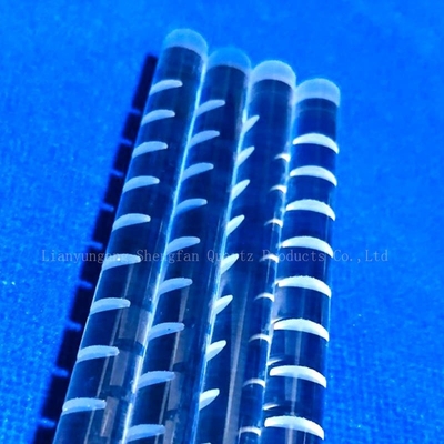 CNC-Finish-Quarzglasstab, der optischen Zylinder klar verschmolzen für Solarhalbleiter fräst