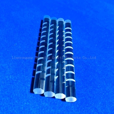 CNC-Finish-Quarzglasstab, der optischen Zylinder klar verschmolzen für Solarhalbleiter fräst