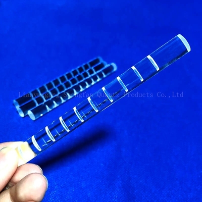 CNC-Finish-Quarzglasstab, der optischen Zylinder klar verschmolzen für Solarhalbleiter fräst