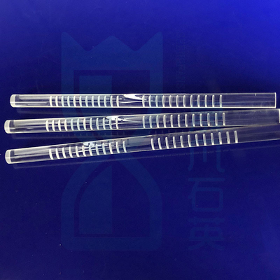 CNC-Finish-Quarzglasstab, der optischen Zylinder klar verschmolzen für Solarhalbleiter fräst