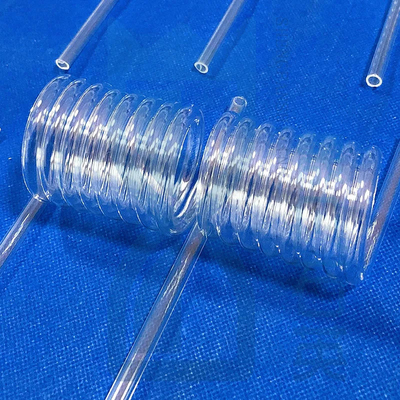 Profi-Maßgeschneiderte hochtemperaturbeständige transparente Quarz-Spiralröhre