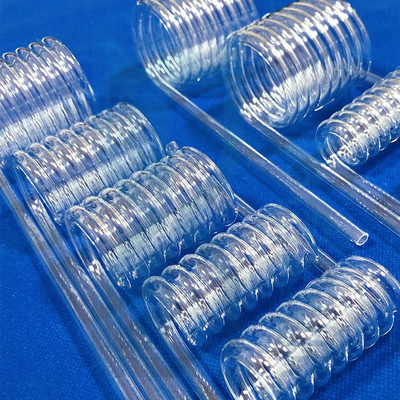 Profi-Maßgeschneiderte hochtemperaturbeständige transparente Quarz-Spiralröhre