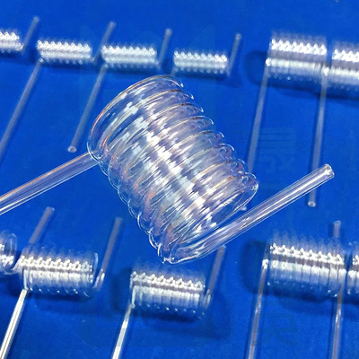 Profi-Maßgeschneiderte hochtemperaturbeständige transparente Quarz-Spiralröhre