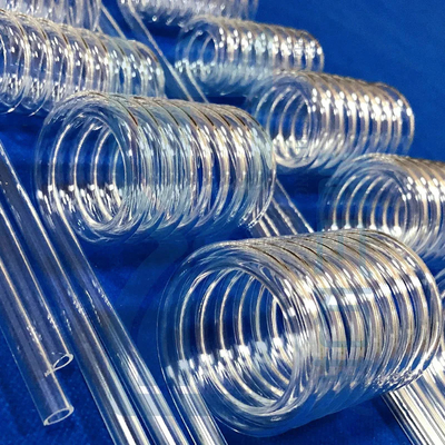 Profi-Maßgeschneiderte hochtemperaturbeständige transparente Quarz-Spiralröhre