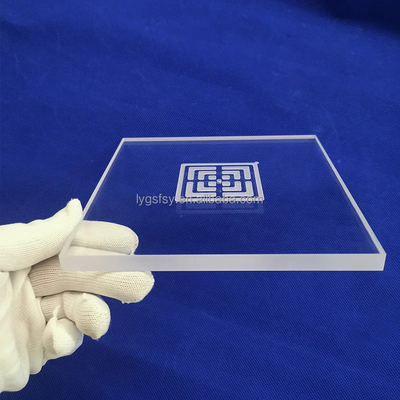 Herstellungsmaßnahme Hochtemperatur-Sandstrahl-Logo Quarzblech