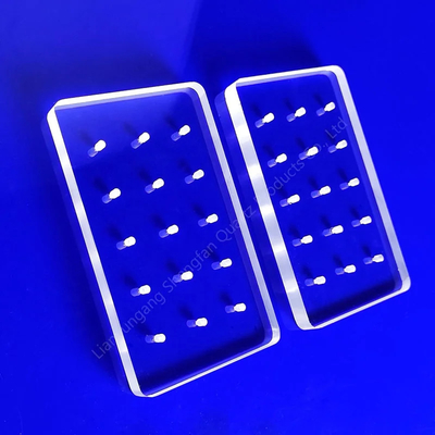 Professionelle, benutzerdefinierte Ultraviolette Quarzperforierte Glasplatte