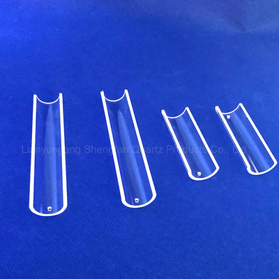 Durchsichtiges Quarzglasrohr Halbkreis Hohe Härte