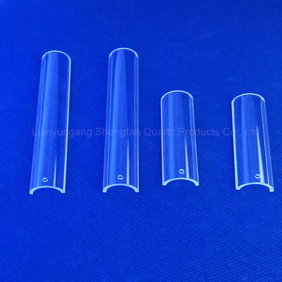 Durchsichtiges Quarzglasrohr Halbkreis Hohe Härte