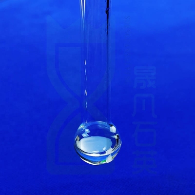 Durchsichtige Quarztprobe mit langem Mund Blasrohr Produkte Kugelplatte-SIO2 Glas Zusammensetzung Quarztprobe
