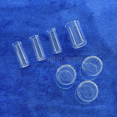 Großhandel Hochtemperaturbeständigkeit Custom Quarzglas Prüfrohr Ein Ende versiegelt Rund Boden oder flacher Boden