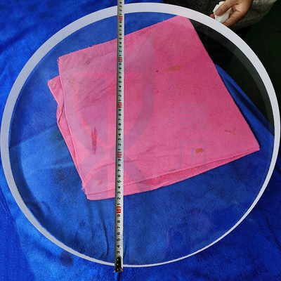 Hohe Lichtübertragung Großer Durchmesser Quarzglasscheibe Transparente Quarzglasplatte