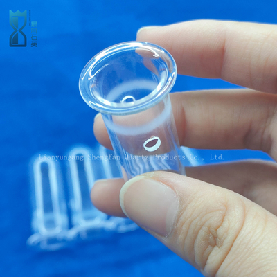Wärmebeständig, benutzerdefiniertes Laborglaswerk Transparentes Quarzglas-Punchrohr Quarztprüfrohr