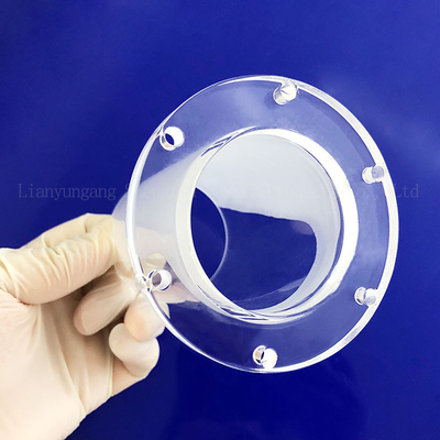 Fabrik-Anpassung Hochtemperatur versiegelte Quarzflansche Perforierter Quarzglasrohr
