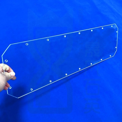 High Light Transmittance Factory Custom Laser Perforated Quarz Glasblech geschmolzenem Quarz