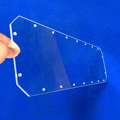 High Light Transmittance Factory Custom Laser Perforated Quarz Glasblech geschmolzenem Quarz