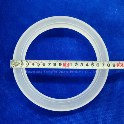Individuelle Verarbeitung Hochreine Frostquarz unregelmäßige Ring Flansche Glasinstrument
