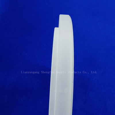 Individuelle Verarbeitung Hochreine Frostquarz unregelmäßige Ring Flansche Glasinstrument
