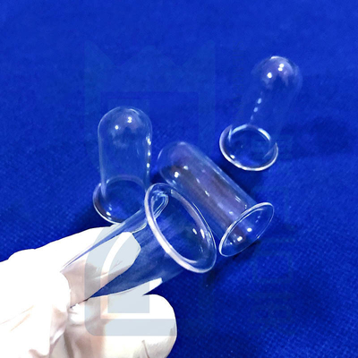 Hochtemperatur hochreine Siliciumquarzglasröhrchen Quarz mit Flanschröhrchen Quarz mit Flanschröhrchen