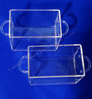 Fabrikangepasster Quarzglasbehälter aus geschmolzener Kieselsäure mit Griff