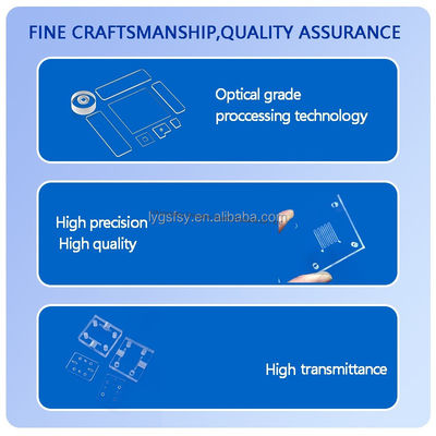 Transparente Quarzglasplatte mit hoher Lichtdurchlässigkeit, hoher Temperaturbeständigkeit und Korrosionsbeständigkeit für technische Anwendungen