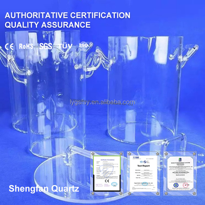 2.2g/cm3 Dichte Korrosionsbeständig bei hohen Temperaturen Transparentes Quarzglasbecher für Industriezwecke