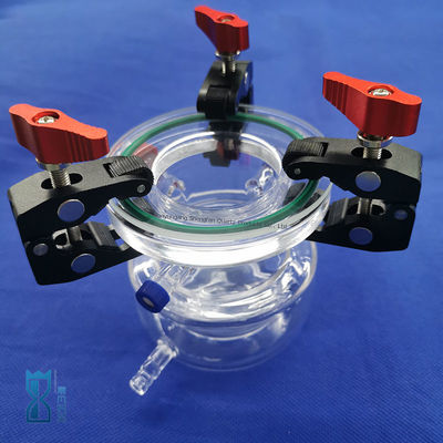 Maßgeschneiderte korrosionsbeständige, hochtransparente doppelwandige Quarzglasreaktoren für wissenschaftliche Laborgeräte