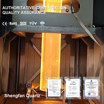 Hochtemperaturresistente Quarzglasrohre mit hoher Reinheit 1200 Grad Celsius für Röhrenöfen