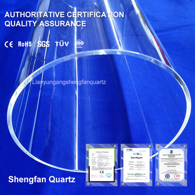Hochtemperaturresistente Quarzglasrohre mit hoher Reinheit 1200 Grad Celsius für Röhrenöfen