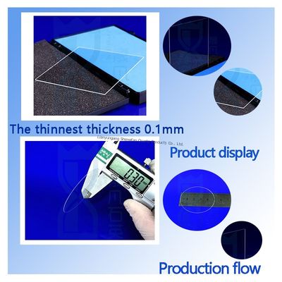 Hohe Transparenz 99,99% Reinheit Quarzglasplatte mit 1100°C Arbeitstemperatur