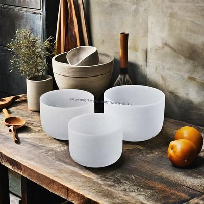 7 Chakra Balance Quarz Singing Bowl mit 12 Musiknoten und hohem Temperaturwiderstand für Meditation