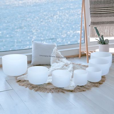 7 Chakra Balance Quarz Singing Bowl mit 12 Musiknoten und hohem Temperaturwiderstand für Meditation