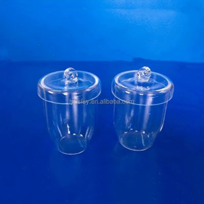 High-purity 99.99% corrosion-resistant quartz crucible with lid