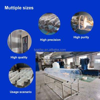 Transparent Fused Silica Quartz Glass Tube Thermal Processing Quartz Tube Customized Quartz Furnace Tube
