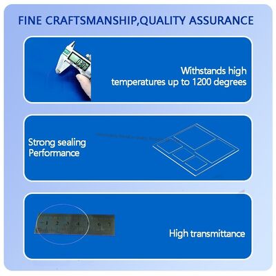 Anpassungsfähige Größe Hochtemperaturbeständigkeit Korrosionsbeständige Quarzglasplatte Fusionssilikaoptische Glasplatte